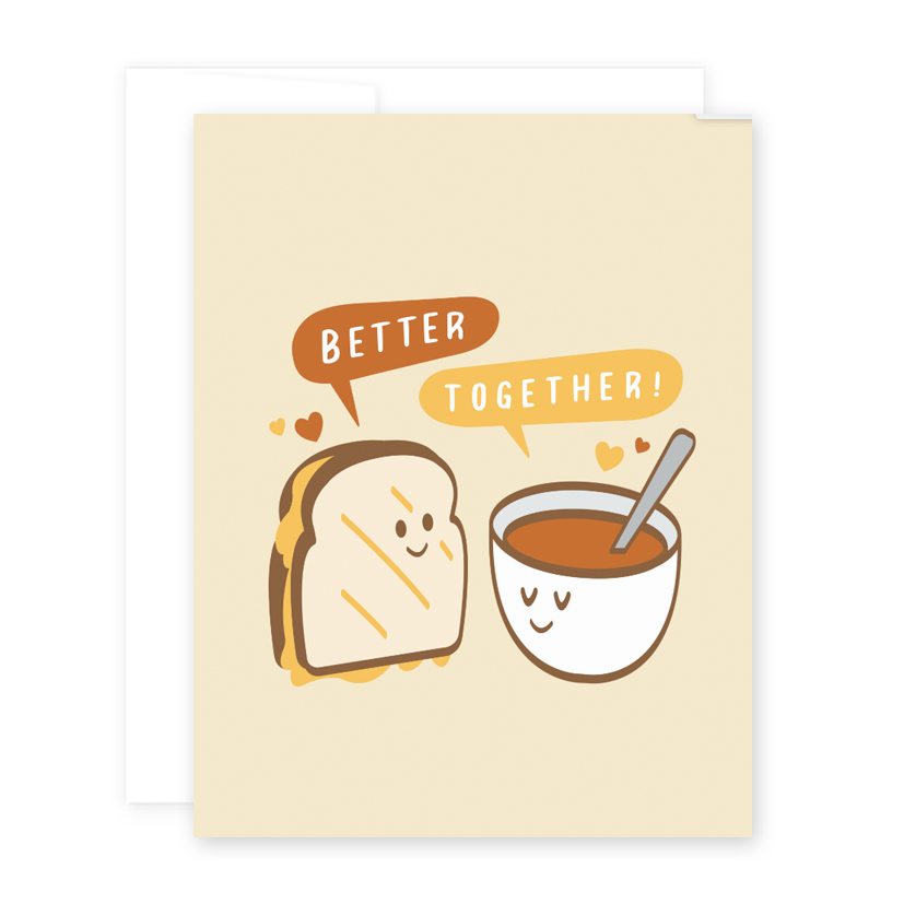 Greeting Card // Grilled Cheese & Tomato Soup - April Black Greeting Card // Grilled Cheese & Tomato Soup - April Black